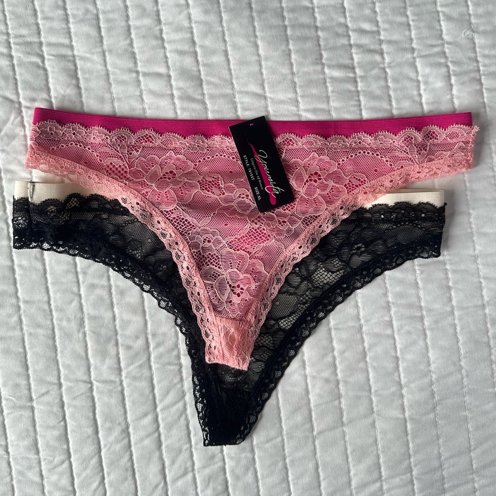 NWT Youmita 2 lace thong bundle